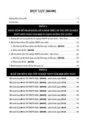 Sách - 60 Đề Minh Họa Tốt Nghiệp THPT 2026 - Môn Toán