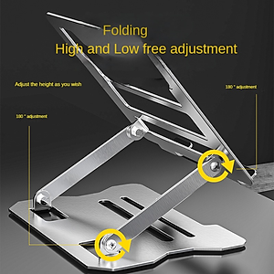 Giá Đỡ kim loại cho laptop máy tính bảng hỗ trợ tản nhiệt và điều chỉnh độ cao góc máy hàng nhập khẩu