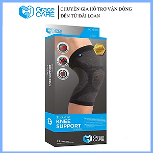Đai Bó Cố Định Đầu Gối Grace Care KD320 – Vải Dệt 3D Thoáng Khí, Co Giãn, Hỗ Trợ Vận Động, Giảm Đau