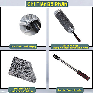 Chổi Rửa Xe Ô Tô Chổi Lau Xe Đa Năng Chính Hãng dododios Cán Có Thể Kéo Dài Sợi Microfiber Quang Dầu
