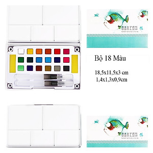 Màu Nước Solid Water Color Cao Cấp 12/18/24/36M Tặng 2 Bút Nước, 2 Mút - B30