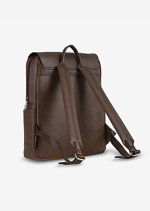 Balo da nam nữ công sở khóa gài thanh lịch UBP2 - 5021, ba lô đựng laptop 15 inch