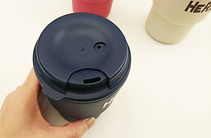 Cốc uống nước nắp xoay Inomata HERE có chỗ cắm ống hút - Nội địa Nhật Bản