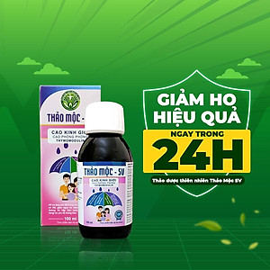 Combo 5 chai Siro Thảo Mộc SV Cao Kinh Giới - Hỗ Trợ Giảm Ho, Tăng Sức Đề Kháng, Giảm Viêm Mũi Dị Ứng, Viêm Đường Hô Hấp 100ml