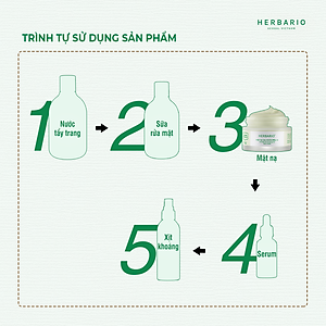 Mặt nạ rau má & diếp cá Herbario 30ml sạch mụn thuần chay