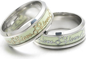 Nhẫn nam dạ quang hình cặp đôi