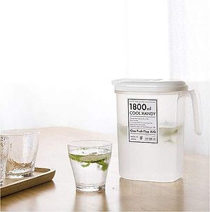 Combo bình nước nắp bật Yamada 1,8L + Cốc uống nước có nắp 360ml - nội địa Nhật Bản