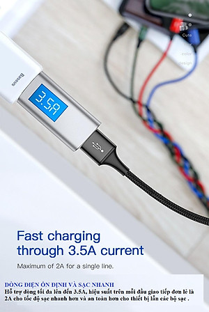 Dây sạc 4 IN 1 đa năng của Baseus  (3.5A, 120cm , Fast charge 4 in 1 Cable) cho iPhone/ iPad, Smartphone Android  - Hàng chính hãng