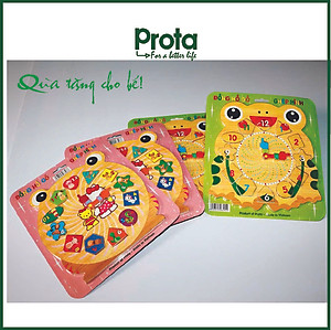 [CHÍNH HÃNG] Nhà banh, kiêm làm cũi kết cấu chân gỗ cao cấp Prota + tặng Đồng hồ ghép hình cao cấp