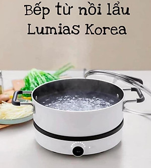 Set bếp từ đơn + nồi lẩu Lumias Korea (gồm 1 bếp+1 nồi) Made in Korea Lumena Hàng chính hãng