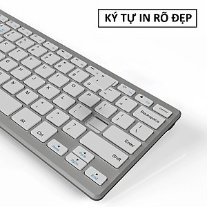 Bàn phím không dây mini W201S - đa kết nối bluetooth 5.0 + 3.0 + Usb wireless 2.4G cho máy tính laptop smartphone hàng nhập khẩu