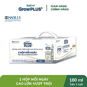 Thùng Sữa Bột Pha sẵn Nutifood GrowPLUS+ Cao Lớn Vượt Trội trên 1 tuổi (24 hộp x 180ml)