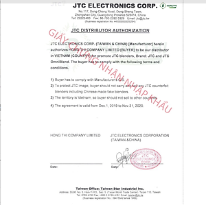 Cối Xay Sinh Tố Công Nghiệp Jtc Omniblend (Cối + Nắp + Lưỡi Dao + Que Khuấy) - Hàng Nhập Khẩu