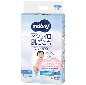 Tã Dán Cao Cấp Moony Nhật Bản L54 (54 Miếng )