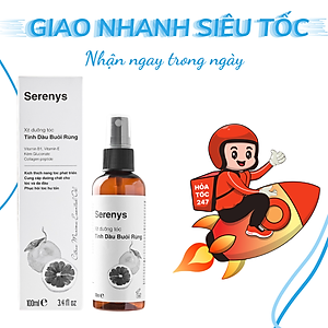 Từ Xịt tinh dầu bưởi rừng Serenys kích thích mọc tóc, giảm rụng tóc Serenys 100ml cho tóc dày và dài hơn gấp 2 lần