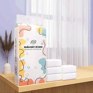 Thùng 4 gói khăn giấy, khăn giấy treo tường dạng rút đáy, khăn giấy cao cấp