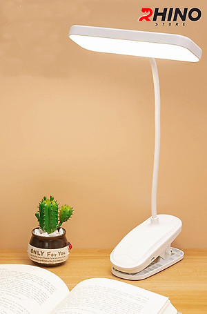Đèn học LED gắn kẹp bảo vệ mắt chống cận cảm ứng Rhino L401, tích điện đa năng làm việc, để bàn học - Hàng chính hãng