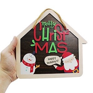 Bảng Gỗ Treo Tường Trang Trí Giáng Sinh - Bách Mộc - Nhà Tuyết