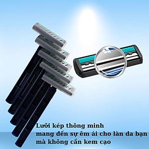 Dao Cạo Râu 2 Lưỡi Kép Thân Nhựa Dành Cho Nam Giới Avatar (Set 5 Cây)