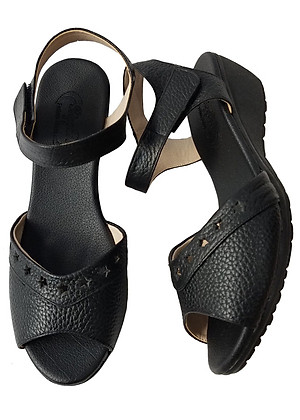 Giày Sandal Đế Xuồng Nữ Da Bò BIGGBEN Cao Cấp SDX32