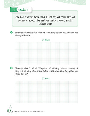 Bài Tập Bổ Trợ Nâng Cao Toán Lớp 3 - Tập 1 (Theo Chương Trình GDPT Của Bộ Kết Nối Tri Thức)
