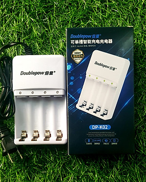 Bộ Sạc Pin Tiểu  Doublepow K02 Dòng Sạc Nhanh - Tự ngắt  - An Toàn - Sạc các loại Pin AAA, AA Sạc Pin Micro Không Dây - Sạc Pin Đồ Chơi Điện Tử - Sạc Pin Tiểu Dung Lượng Cao Hàng Chính Hãng
