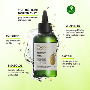 Nước dưỡng tóc tinh dầu bưởi Pomelo Cocoon 140ml phục hồi tóc, ngăn ngừa hư tổn thuần chay