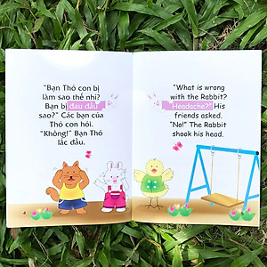 Bộ 12 Truyện tranh song ngữ Việt Anh rèn thói quen tốt cho bé - Đinh Tị - thích hợp bé 3-12 tuổi