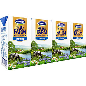 Thùng 48 hộp Tươi Tiệt Trùng Vinamilk Green Farm rất ít đường 110ml