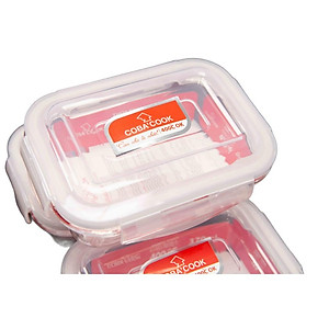 Hộp thủy tinh chịu nhiệt COBA'COOK hình chữ nhật dung tích 370ml- CBHL370