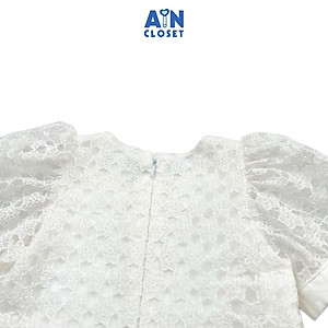 Áo dài váy bé gái họa tiết Hoa Ren trắng - AICDBG8W0FXM - AIN Closet
