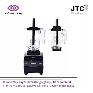 Combo Máy Xay Sinh Tố Công Nghiệp JTC Omniblend I TM-767A 1200W (1.5L) và Cối Rời JTC Omniblend (1.5L) - Chính Hãng