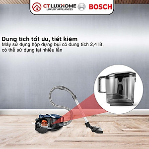 Máy Hút Bụi Có Dây Bosch BGS412000 2000W, 10A, 50Hz, hộp chứa 2,4 lít [Hàng chính hãng]