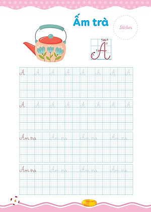 Sách Vở luyện viết hạ cỡ chữ - chữ ô li nhỏ. Quyển 1: Chữ hoa