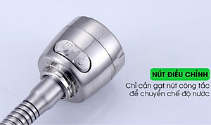 Vòi nước rửa chén bát Inox 304 Cắm Tường Cần mềm - Bát sen 1 Đường Nước (bảo hành 12 tháng)