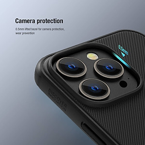 Ốp lưng sần chống sốc cho iPhone 14 Pro / 14 Pro Max mặt lưng nhám hiệu Nillkin Super Frosted Shield Pro cho khả năng chống sốc cực tốt, chất liệu cao cấp, mặt lưng nhám sang trọng - Hàng nhập khẩu