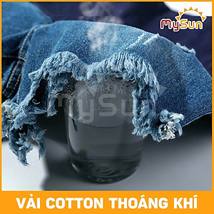 Quần sooc đùi jeans ngắn vải bò cho bà mẹ bầu mặc mùa hè đẹp, thời trang