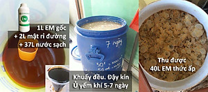 Combo 2 chai Chế phẩm sinh học EM gốc (EM1). Men vi sinh Đại Học Nông Nghiệp 1 Hà Nội. Chứa hàng tỷ bào tử hữu hiệu. Từ 1 lít EM gốc sản xuất ra 40 lít EM thứ cấp. HSD: 2 năm