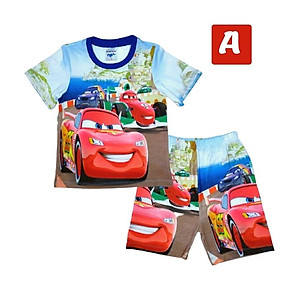 Set đồ đồ bộ bé trai hình Mc queen  từ 10-58kg - Vải thun lạnh - Kiến Lửa