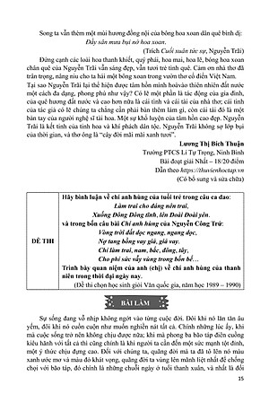 TUYỂN CHỌN NHỮNG BÀI VĂN ĐẠT GIẢI CẤP TỈNH, THÀNH PHỐ VÀ QUỐC GIA TRUNG HỌC CƠ SỞ 