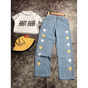 Mua Quần jeans bò ống rộng trái tim Tiki - Main Image