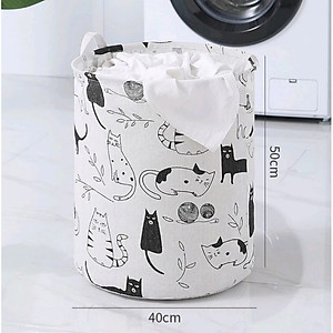 Giỏ Vải Đựng Đồ, Sọt Vải Đựng Quần Áo Phong cách Nhật Bản 30 x 48cm, Tuyển Chọn Hoa Văn Đẹp