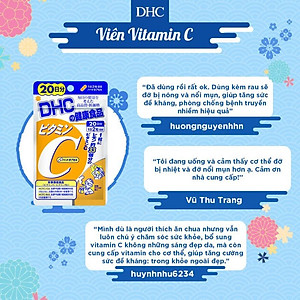 Viên Uống Vitamin C DHC Nhật Bản Làm Đẹp Da, Trắng Sáng Mờ Thâm, Thực Phẩm Chức Năng Tăng Cường Sức Đề Kháng