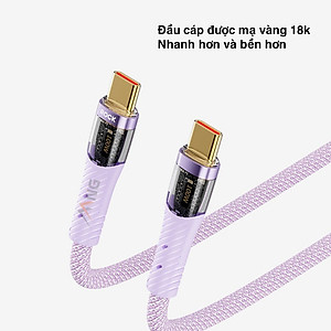 Dây cáp sạc nhanh ROCKSPACE Z21 TypeC to TypeC sạc nhanh 100w chuẩn QC dây dù siêu bền - Hàng chính hãng BH 12 tháng