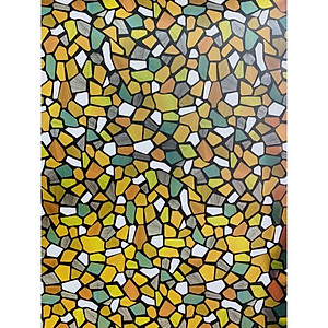 Decal dán kính mờ sỏi đá sắc màu - Decal dán kính phòng khách - phòng ngủ - khách sạn - nhà hàng  - decal dan kinh Binbin DK53