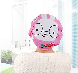 Nón Tắm Trùm Đầu Trang Điểm Rửa Mặt Tiện Lợi Hình Thú