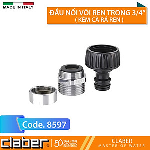 Đầu nối vòi 3 cỡ ren 22-27mm inox CLaber 8597