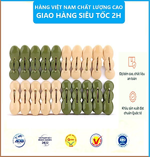 Vỉ 20 Kẹp Quần Áo Nhựa Việt Nhật 2835 Kẹp Củ Lạc Phơi Đồ Tiện Ích - Hàng Việt Nam