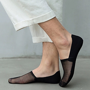 Tất Lười Nam Invisible, Vớ Ngắn Gót Silicon Chống Tụt, Thoáng Khí Chống Hôi Chân Laceva PK05