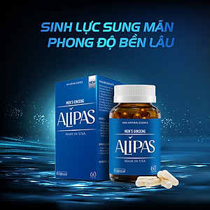 [Hộp 60v] Viên Uống Hỗ Trợ Sinh Lý Nam ALIPAS Ecogreen Tăng Cường Testosterone, Chứa Tinh Chất Hàu